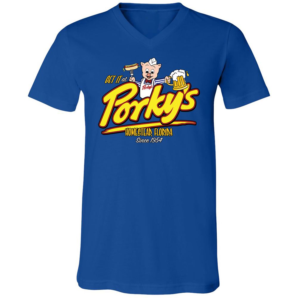 Unisex V-Neck T-Shirt - XSGT6M4Z - True Royal - 4