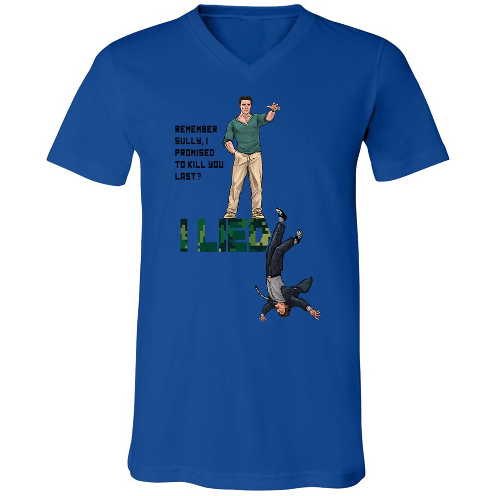 Unisex V-Neck T-Shirt - ZRLKWMX3 - True Royal - 4