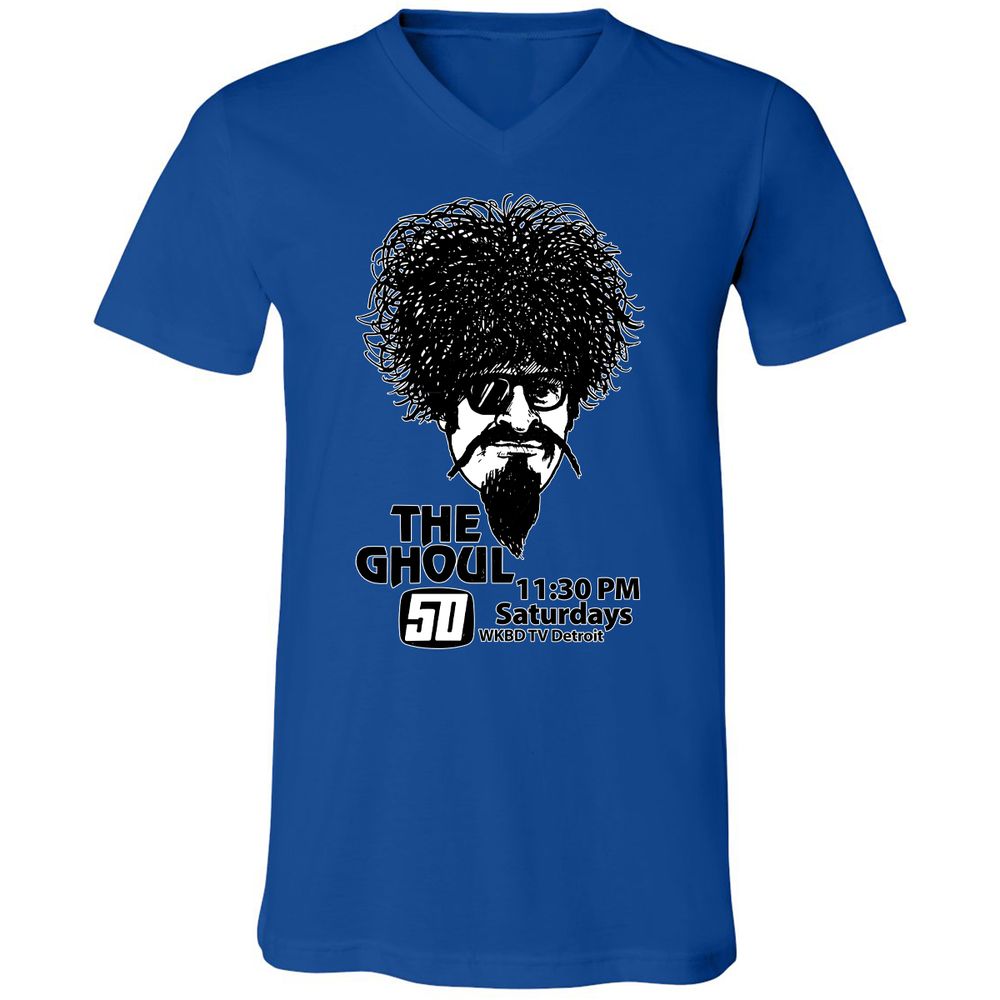 Unisex V-Neck T-Shirt - EFZGH8GP - True Royal - 4