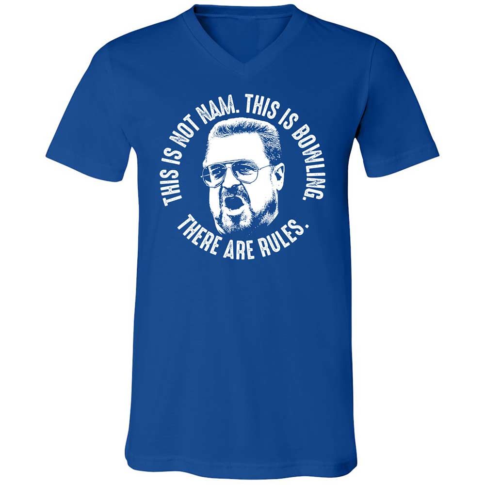 Unisex V-Neck T-Shirt - DUFJ6JZK - True Royal - 4