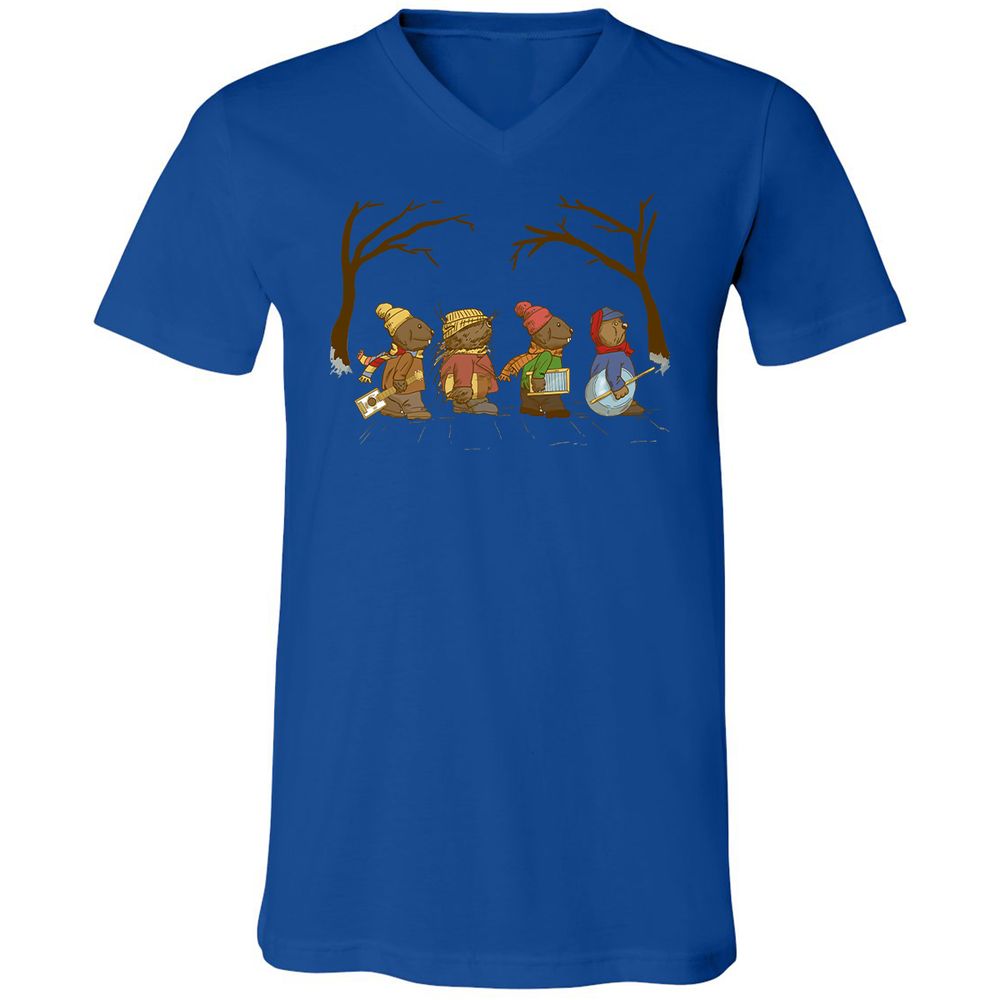 Unisex V-Neck T-Shirt - FRFWSFJ1 - True Royal - 4