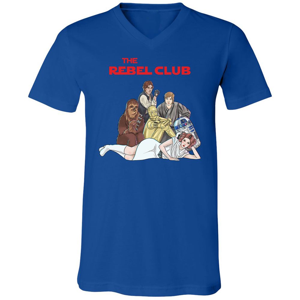 Unisex V-Neck T-Shirt - L9E5HNHR - True Royal - 4