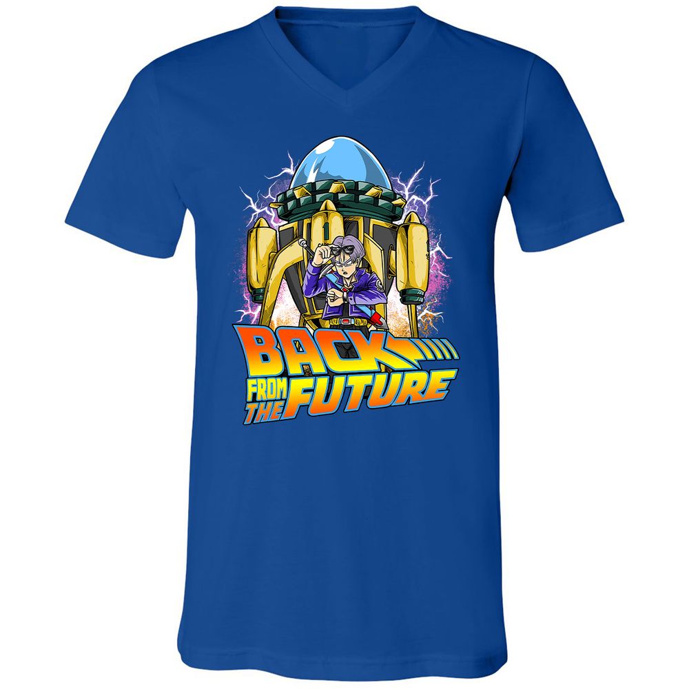 Unisex V-Neck T-Shirt - H3YCMJYU - True Royal - 4