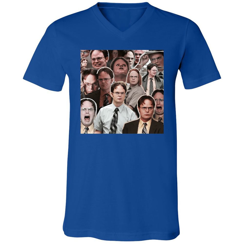 Unisex V-Neck T-Shirt - 3XNNGD1B - True Royal - 4