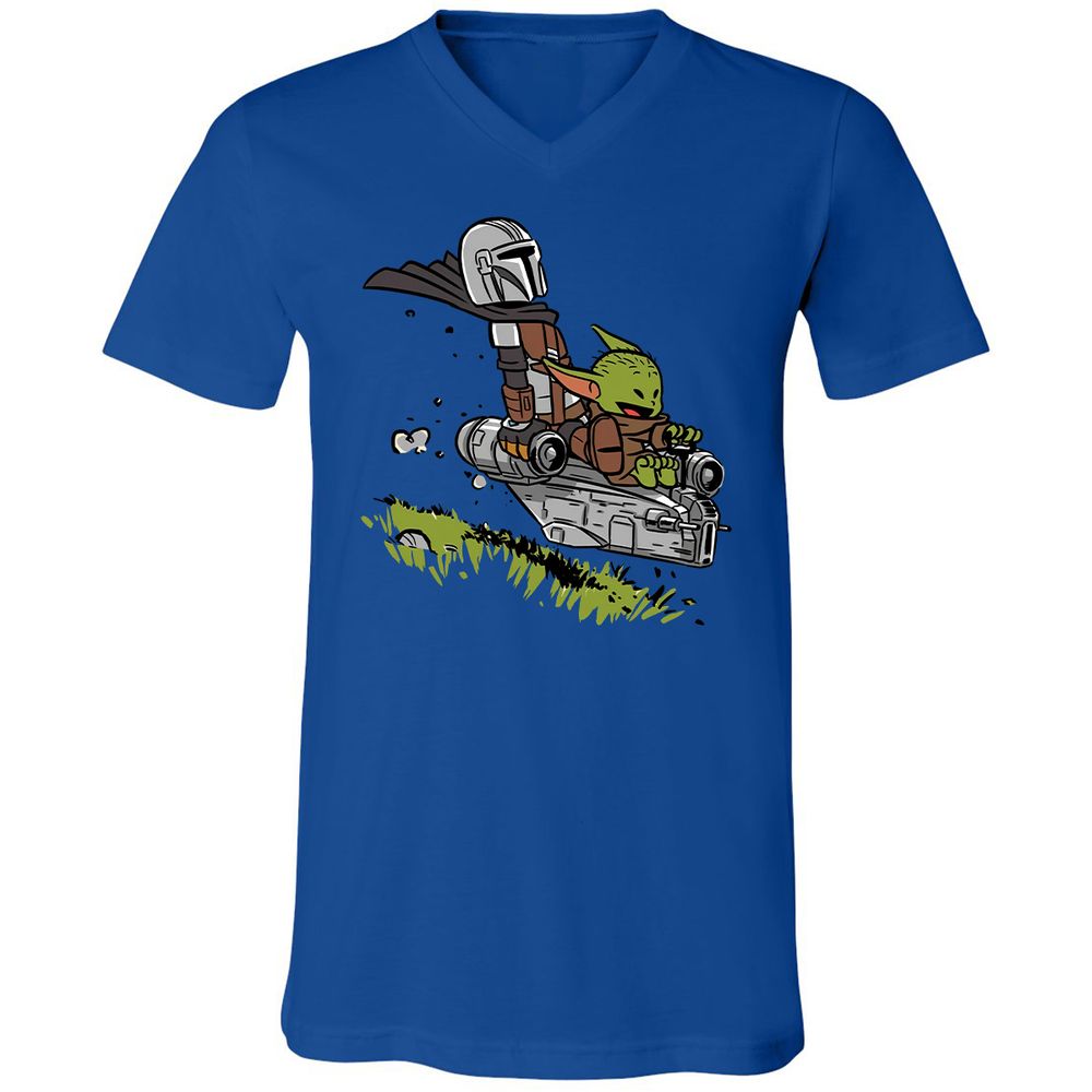 Unisex V-Neck T-Shirt - FA8AQ1J4 - True Royal - 4