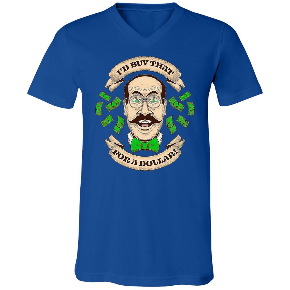 Unisex V-Neck T-Shirt - P1CV6JLN - True Royal - 4