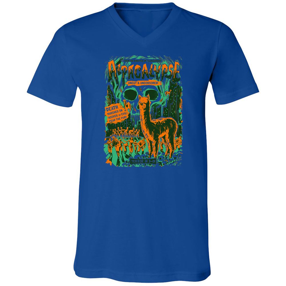 Unisex V-Neck T-Shirt - ASVZRE4L - True Royal - 4