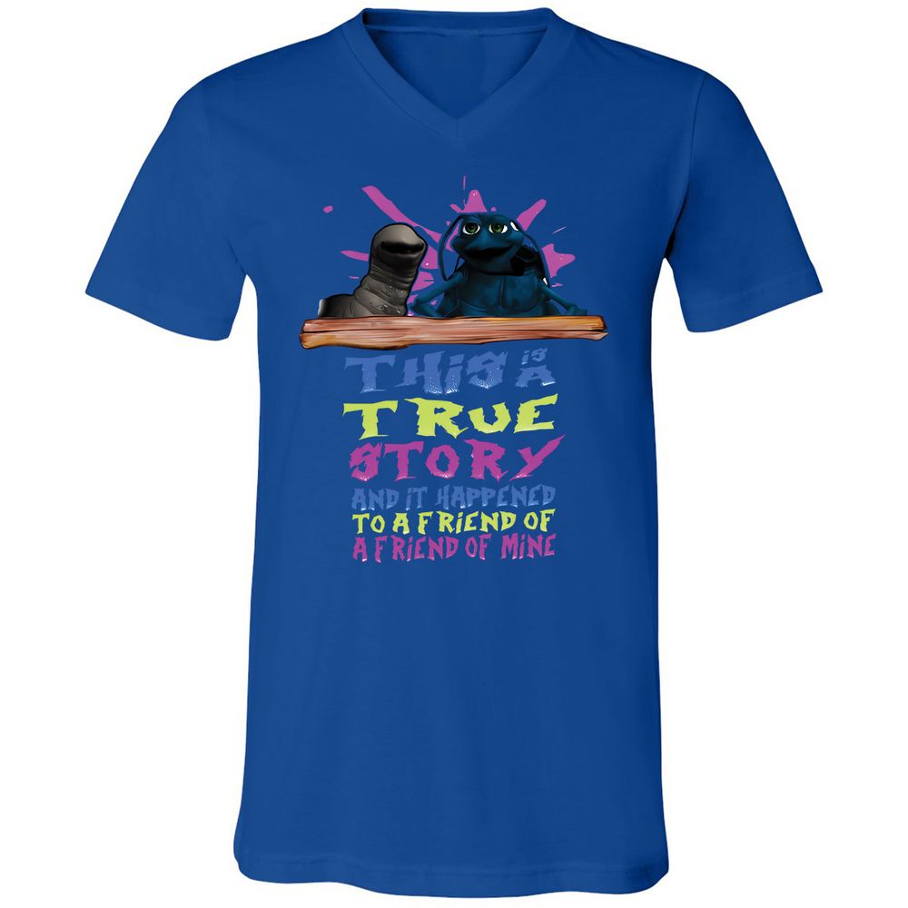 Unisex V-Neck T-Shirt - 7TCR9JVV - True Royal - 4