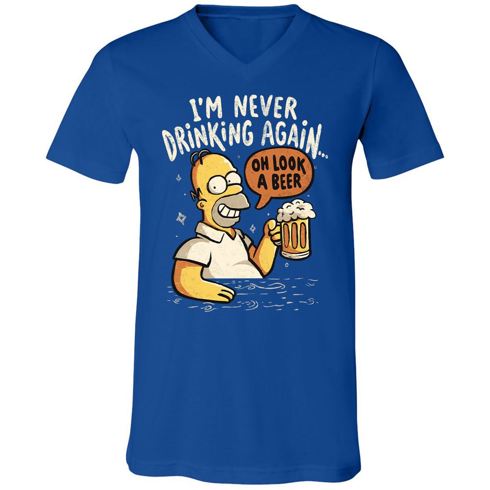 Unisex V-Neck T-Shirt - 2RRHGG28 - True Royal - 4