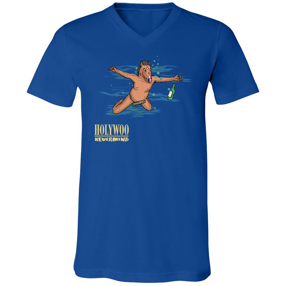 Unisex V-Neck T-Shirt - 3GDG4NA3 - True Royal - 4
