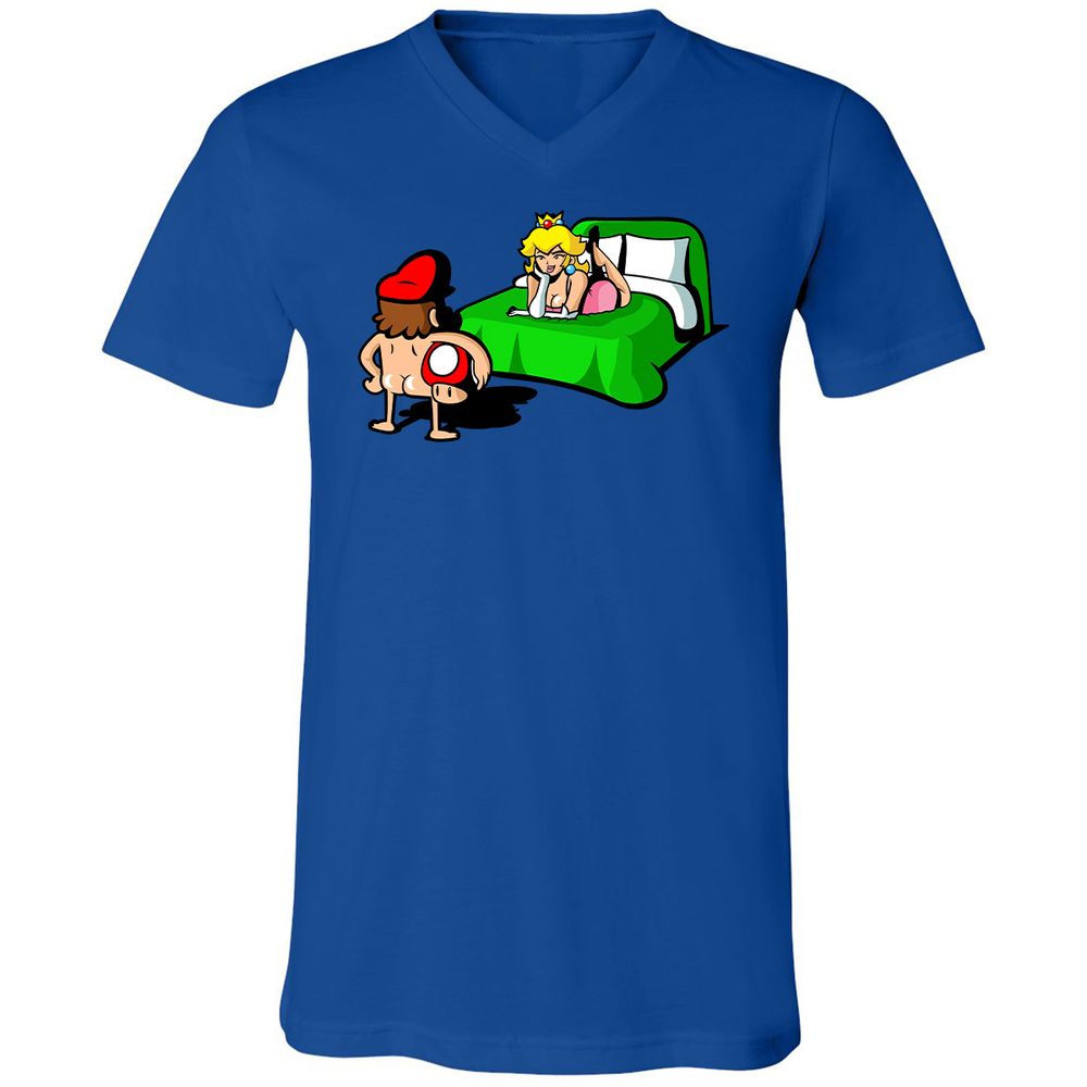 Unisex V-Neck T-Shirt - WMEXURGC - True Royal - 4