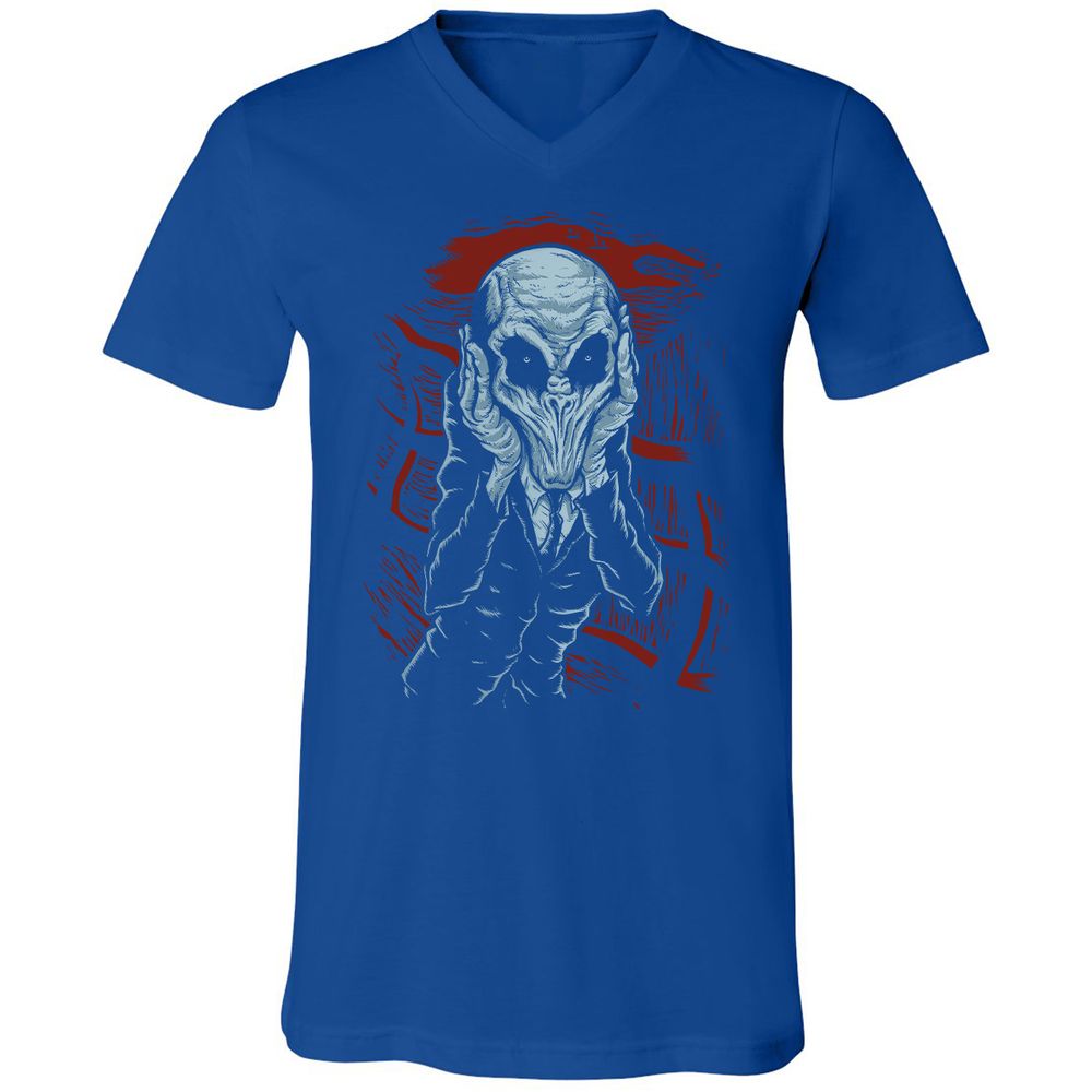 Unisex V-Neck T-Shirt - H54W6YJ9 - True Royal - 4