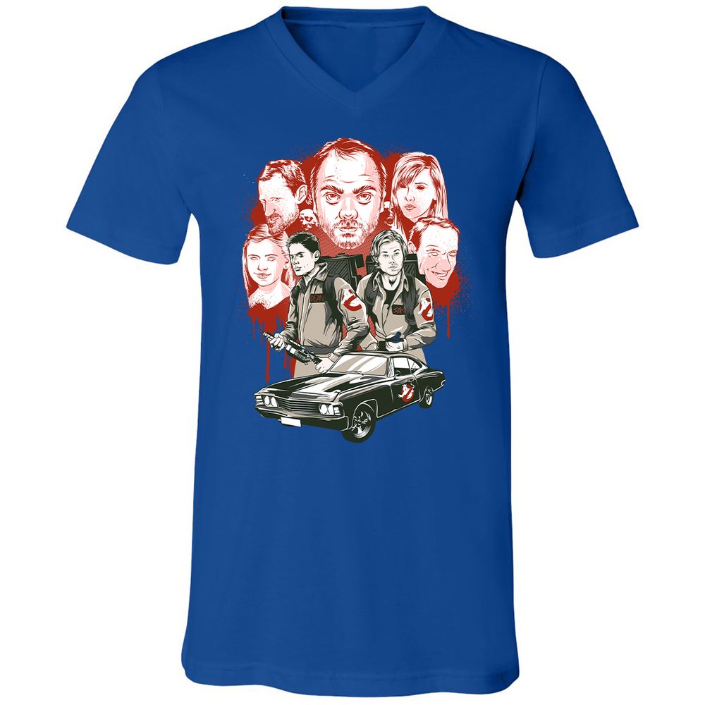 Unisex V-Neck T-Shirt - JN6VNUJB - True Royal - 4