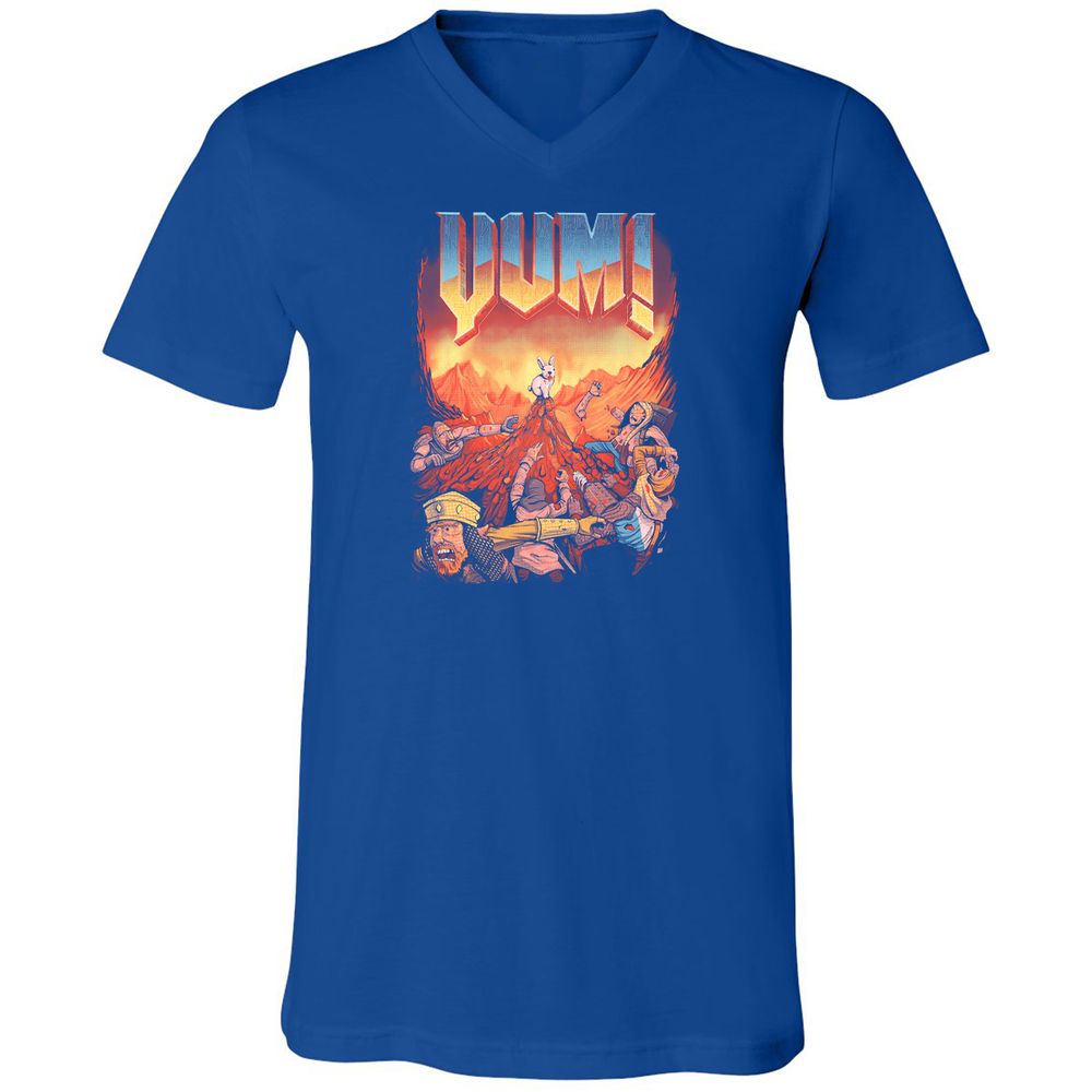 Unisex V-Neck T-Shirt - G9UGDK9P - True Royal - 4