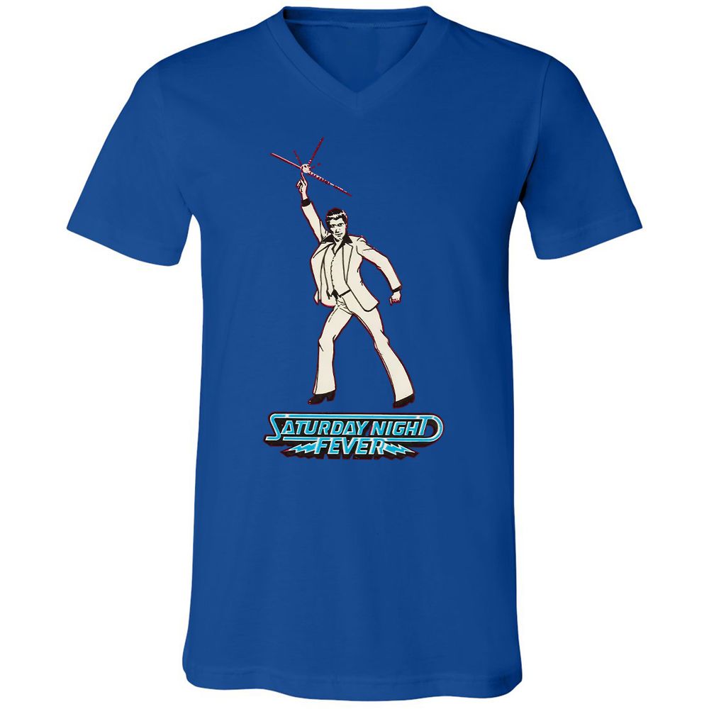 Unisex V-Neck T-Shirt - 4NDD2QKU - True Royal - 4