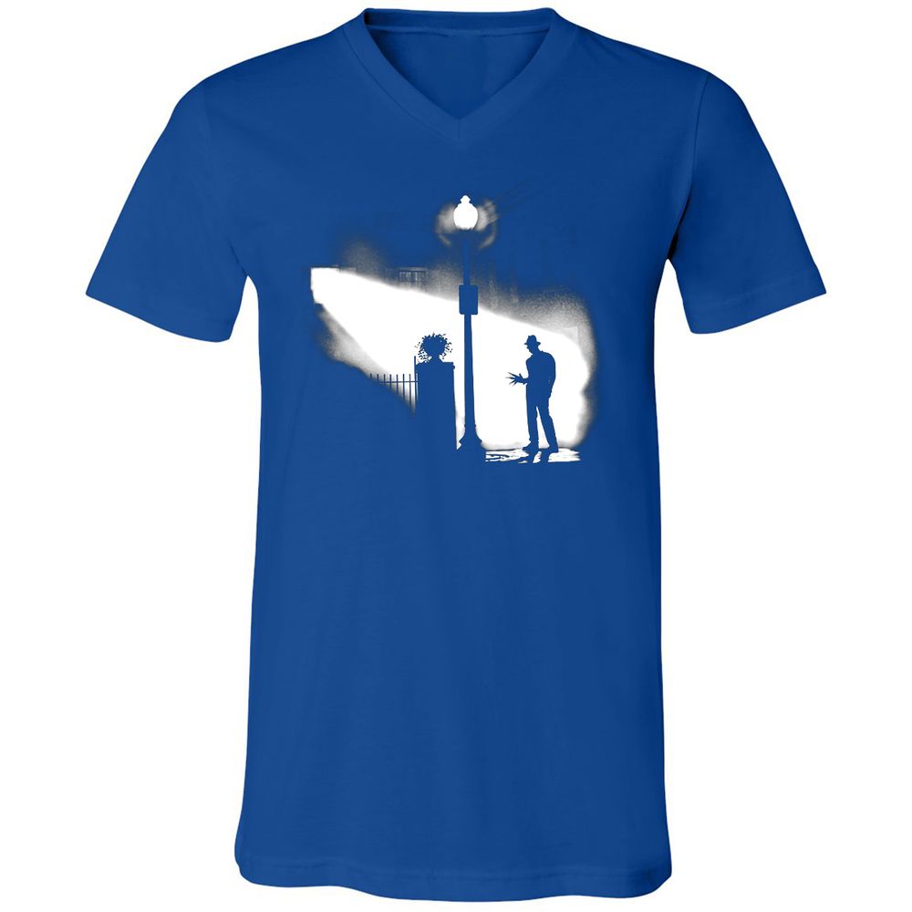 Unisex V-Neck T-Shirt - ZKA5L1MQ - True Royal - 4