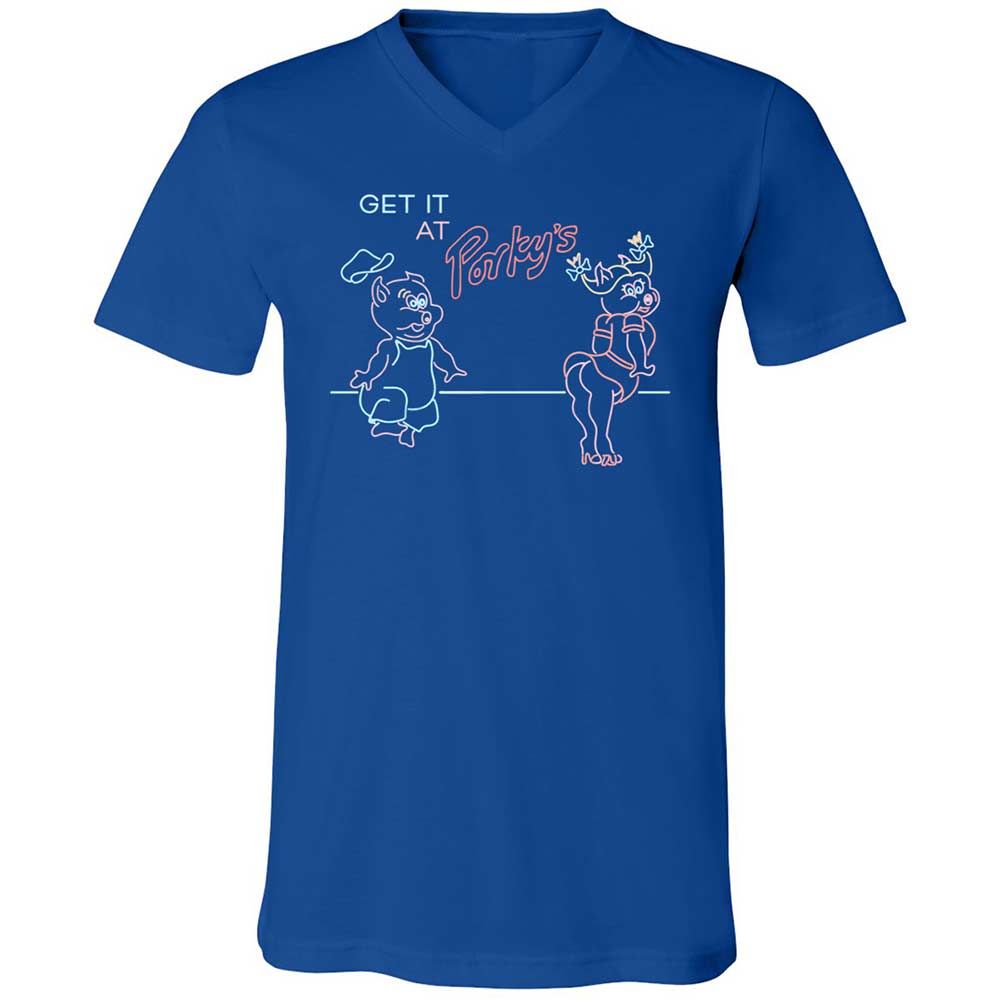 Unisex V-Neck T-Shirt - CNWSTWEY - True Royal - 4