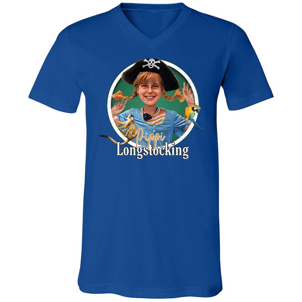 Unisex V-Neck T-Shirt - HH3Y2VEV - True Royal - 4