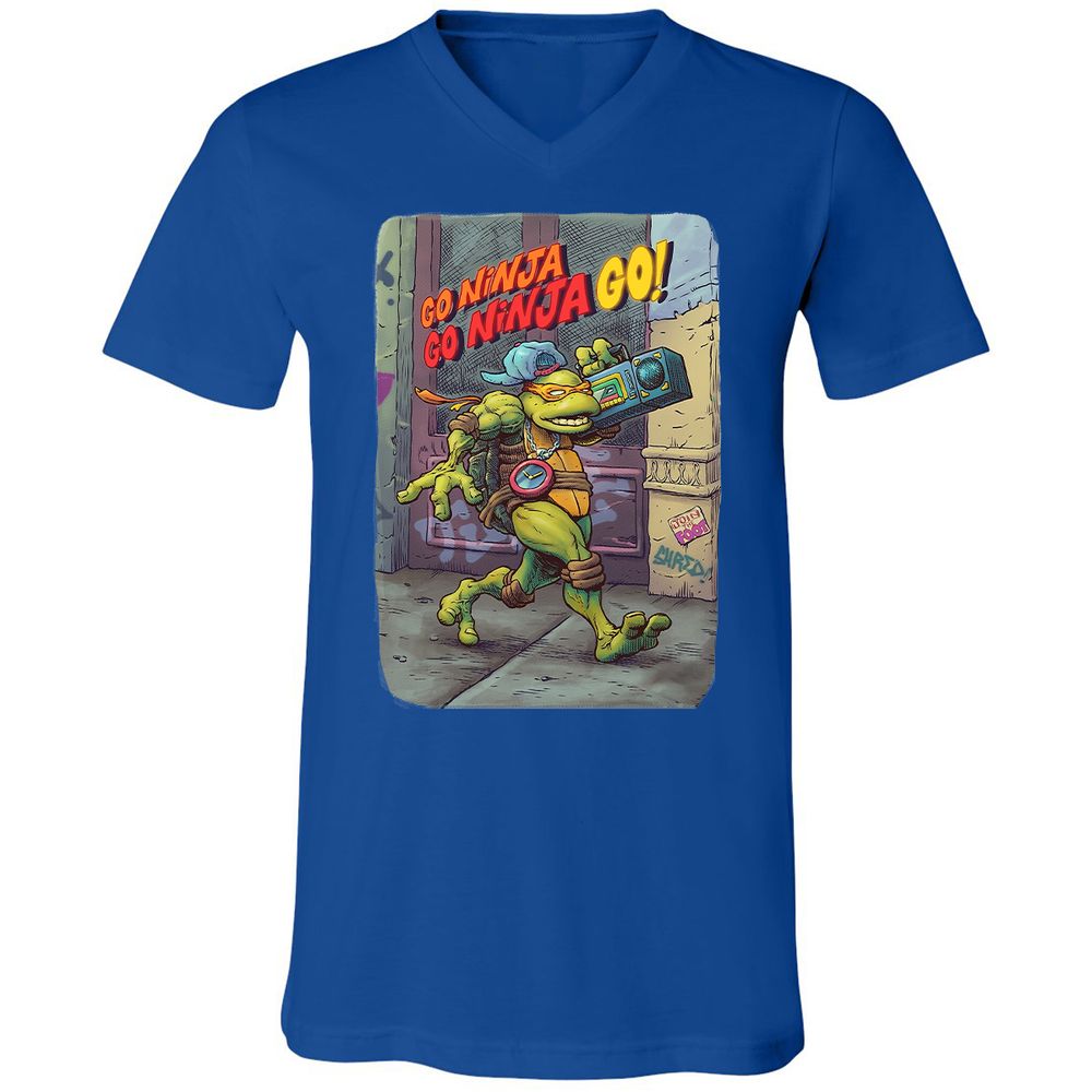 Unisex V-Neck T-Shirt - 3WZ7M4JQ - True Royal - 4