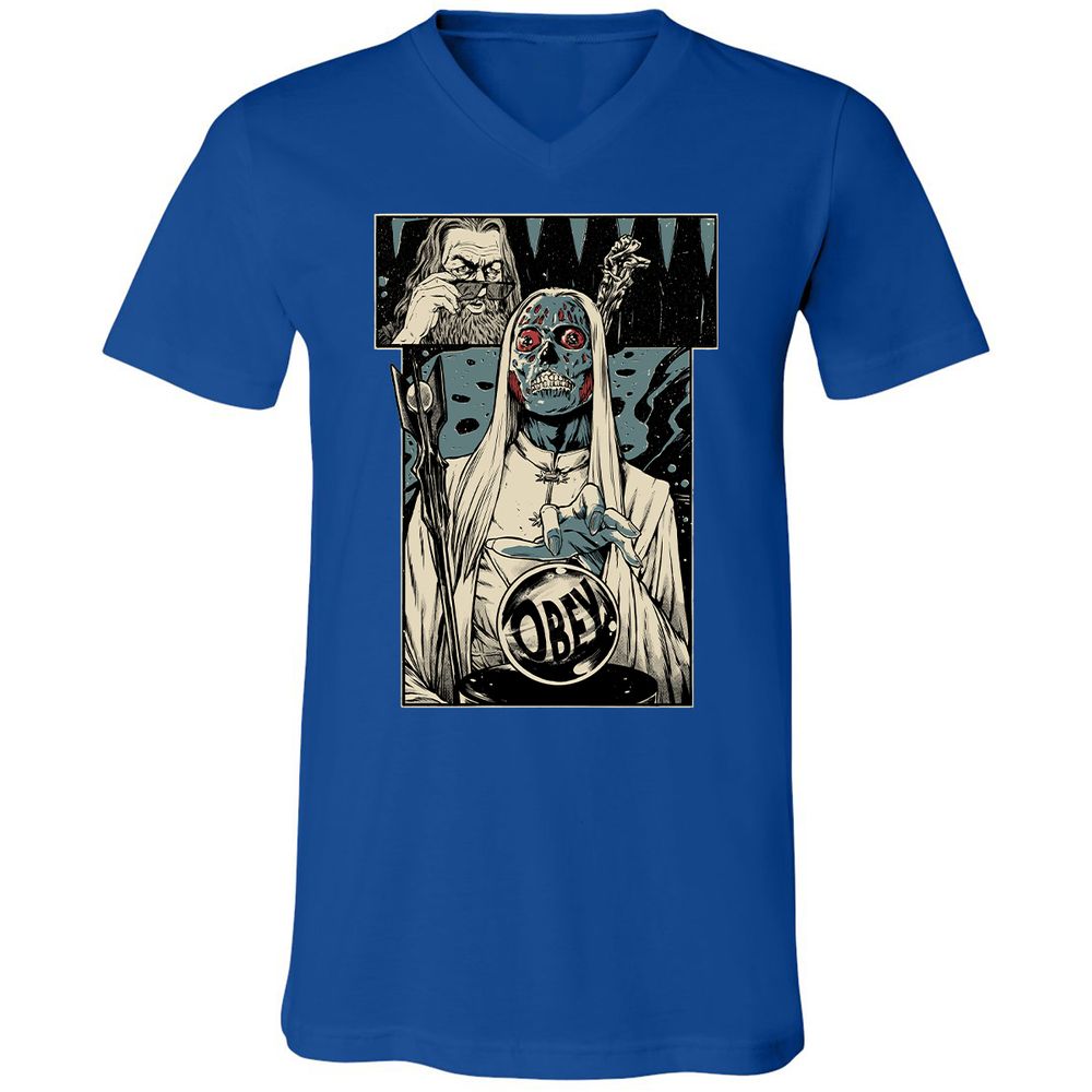 Unisex V-Neck T-Shirt - 51F7Z5GG - True Royal - 4