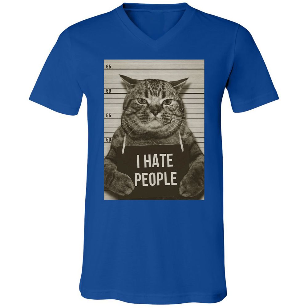 Unisex V-Neck T-Shirt - 1CEY6MXW - True Royal - 4