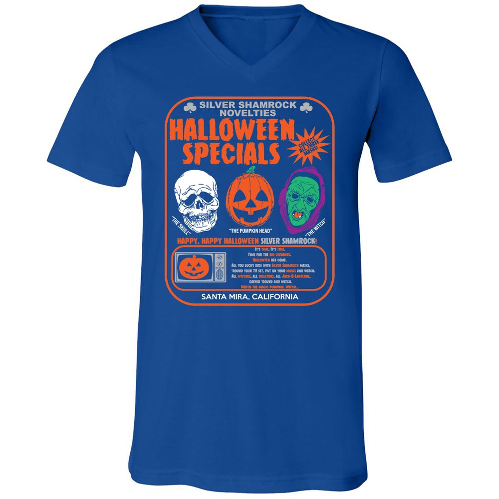 Unisex V-Neck T-Shirt - QNWA1567 - True Royal - 4