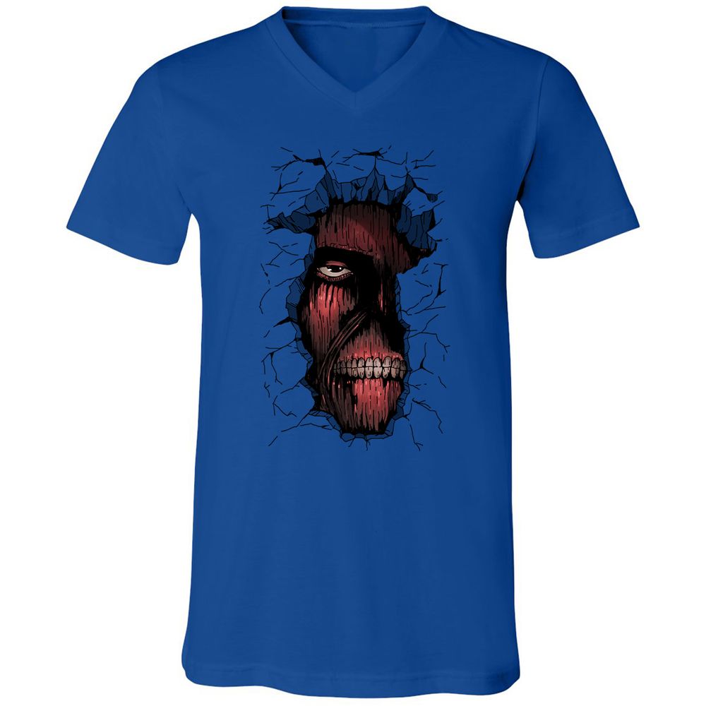 Unisex V-Neck T-Shirt - CLLJUNBF - True Royal - 4