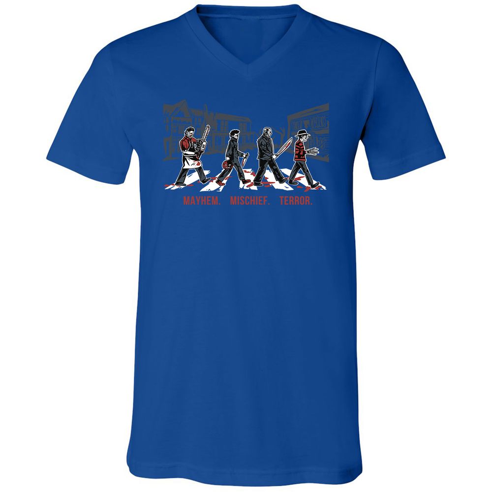 Unisex V-Neck T-Shirt - 1EXGCLM3 - True Royal - 4