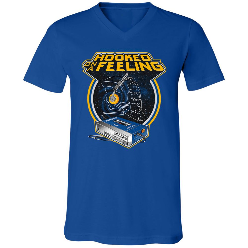 Unisex V-Neck T-Shirt - 5P16F5DF - True Royal - 4