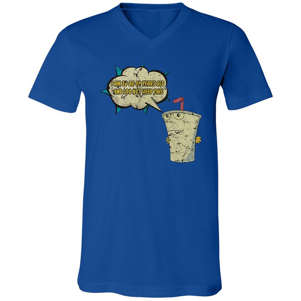 Unisex V-Neck T-Shirt - 669GP9DU - True Royal - 4