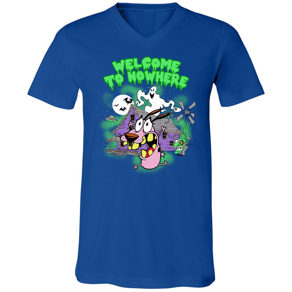 Unisex V-Neck T-Shirt - 3RLZRZQK - True Royal - 4