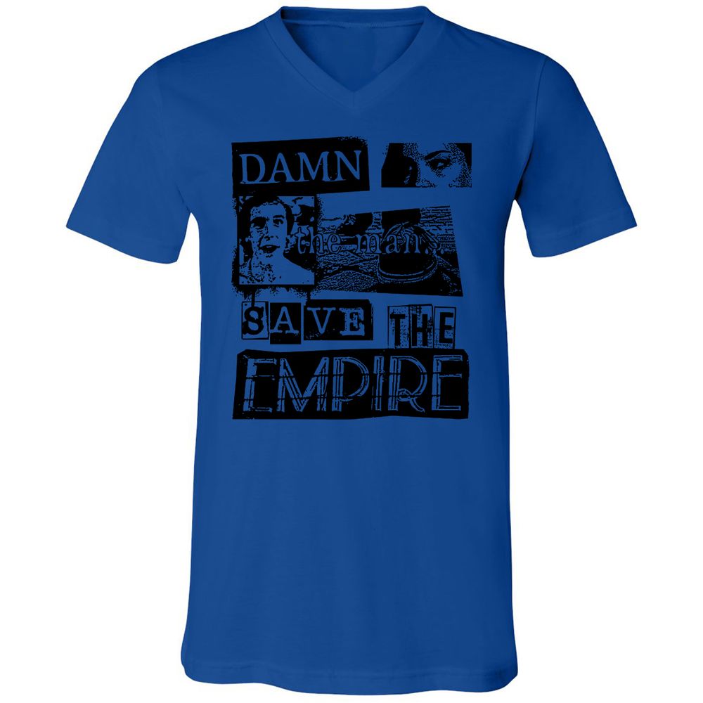 Unisex V-Neck T-Shirt - 85T26U5W - True Royal - 4