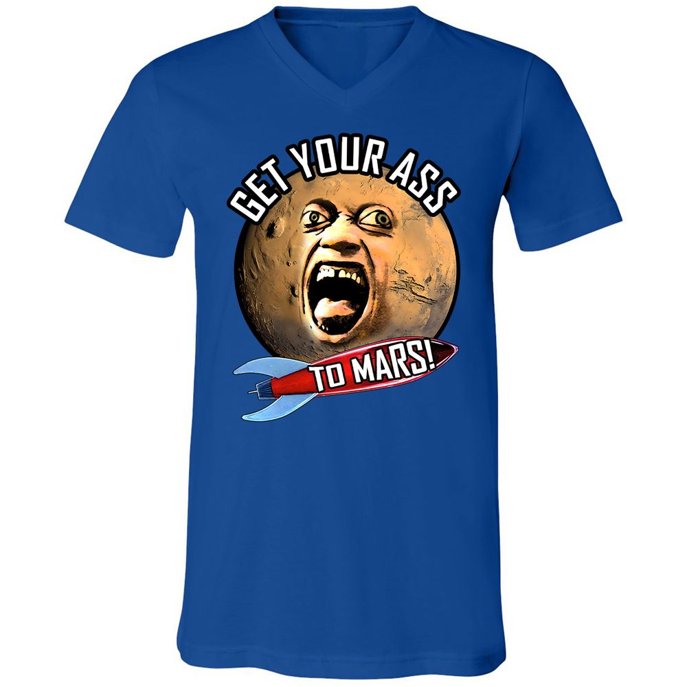 Unisex V-Neck T-Shirt - E82U1GUC - True Royal - 4