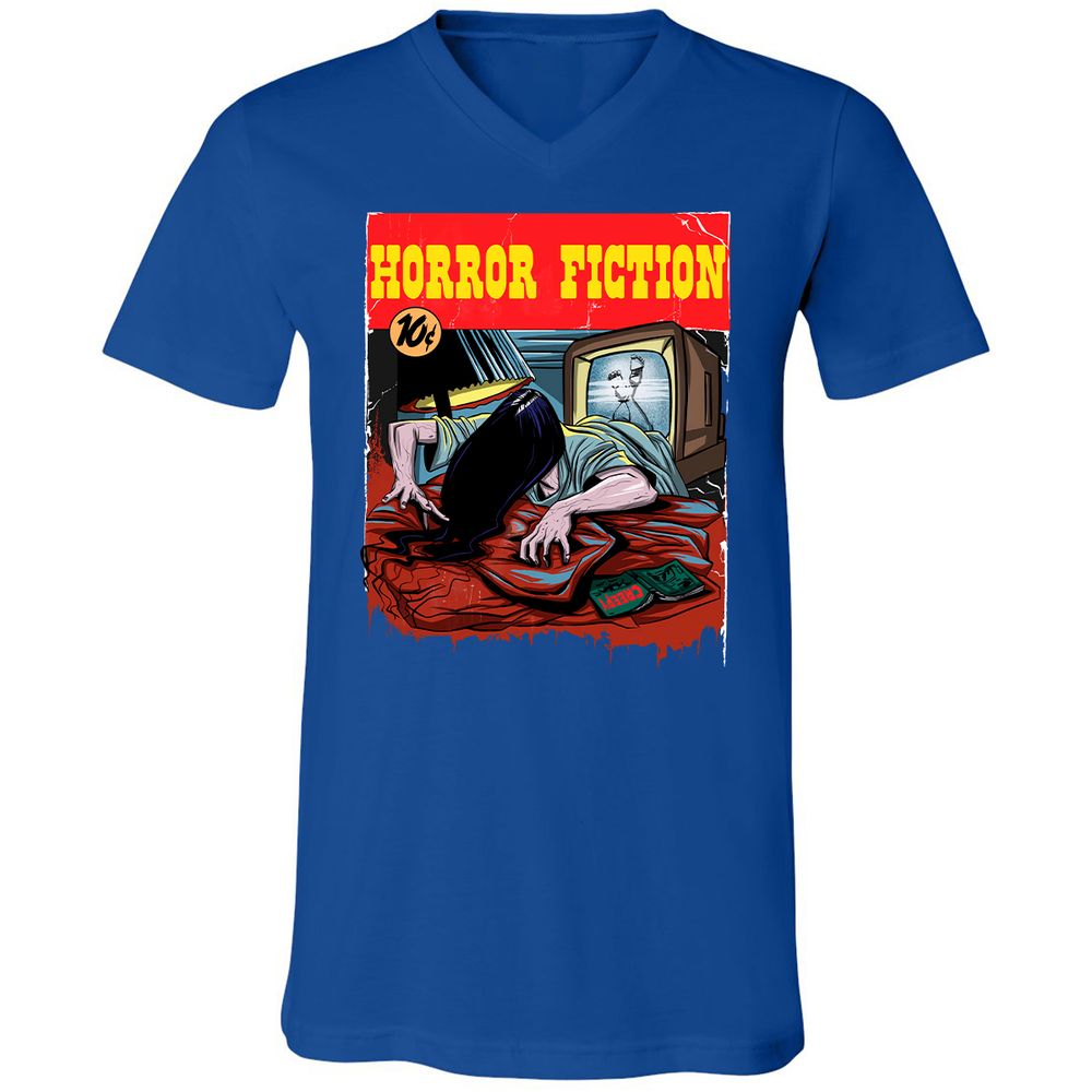 Unisex V-Neck T-Shirt - 3E34AKBN - True Royal - 4