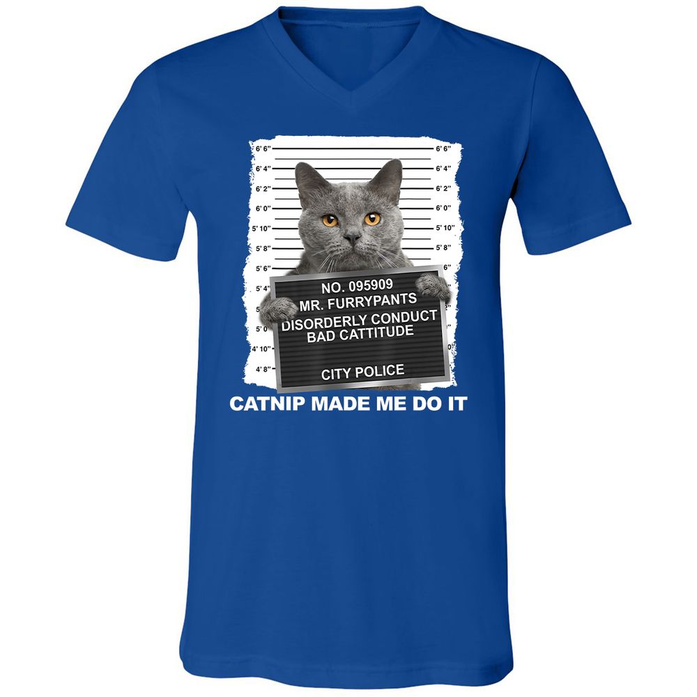 Unisex V-Neck T-Shirt - XZKU45LK - True Royal - 4