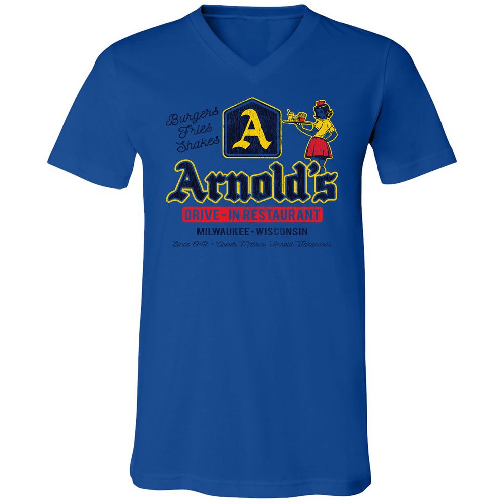 Unisex V-Neck T-Shirt - 3LLJ8Q63 - True Royal - 4