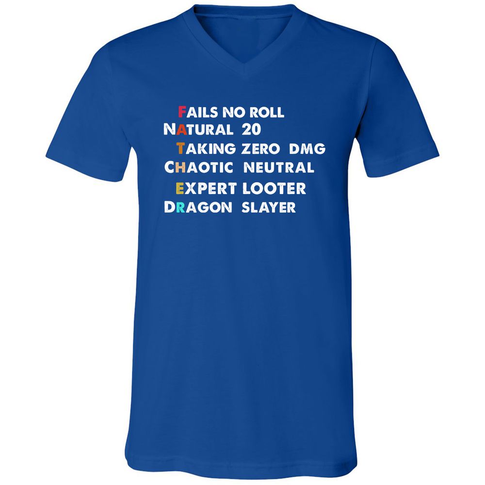 Unisex V-Neck T-Shirt - NH4F74H6 - True Royal - 4