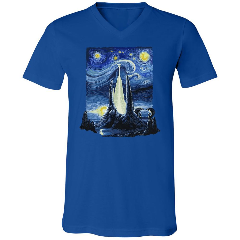 Unisex V-Neck T-Shirt - 5C6JR9D2 - True Royal - 4