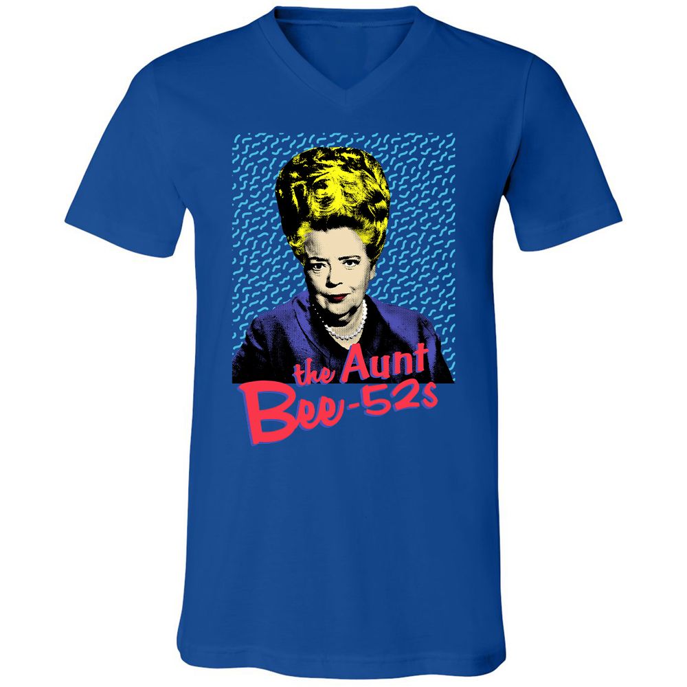 Unisex V-Neck T-Shirt - EGYY3W8Q - True Royal - 4