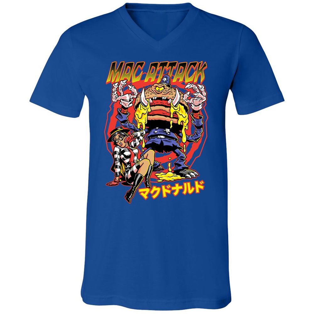 Unisex V-Neck T-Shirt - 22J7U54W - True Royal - 4