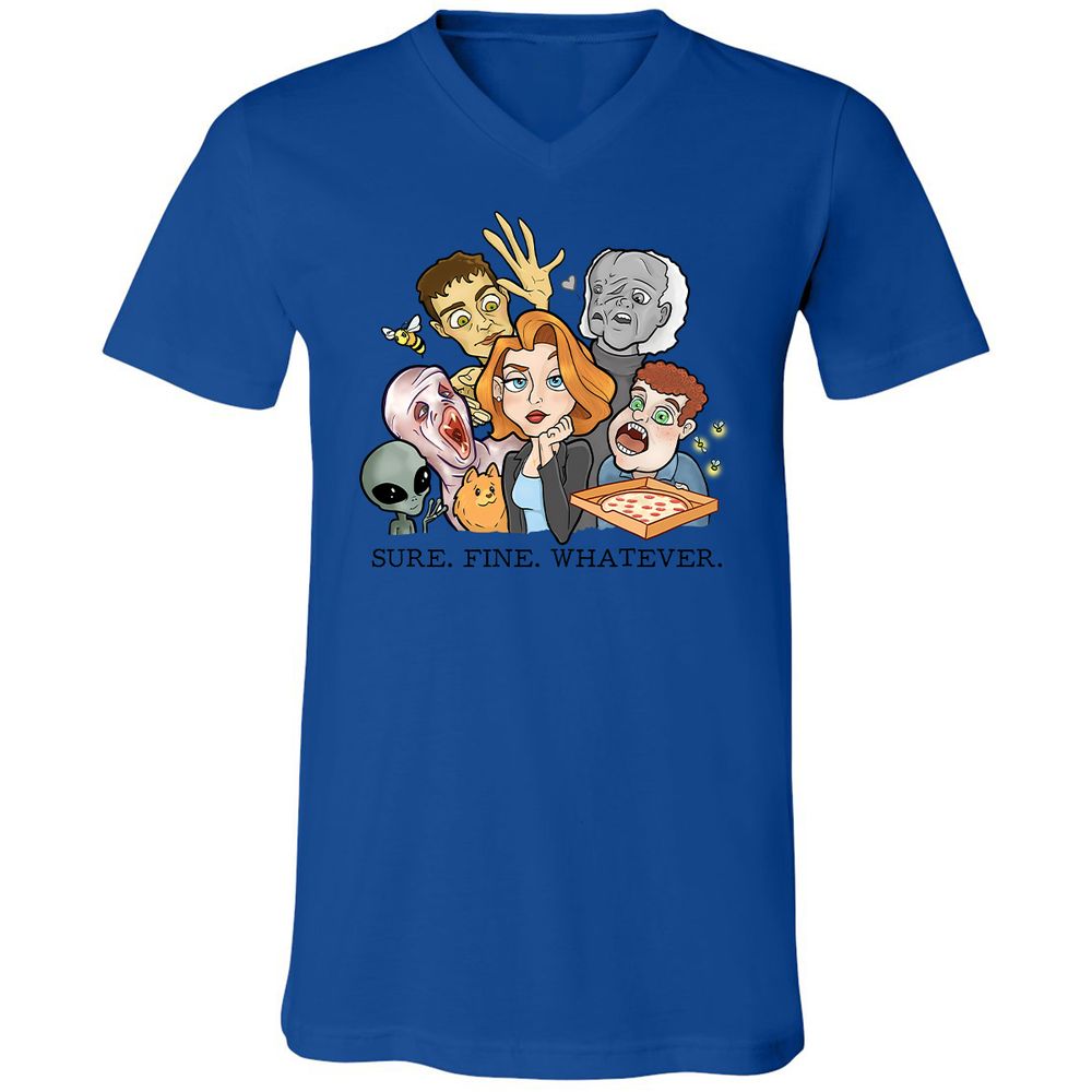 Unisex V-Neck T-Shirt - UX5LTVTW - True Royal - 4