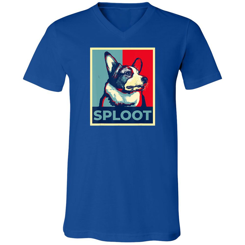 Unisex V-Neck T-Shirt - T1SKEK3E - True Royal - 4