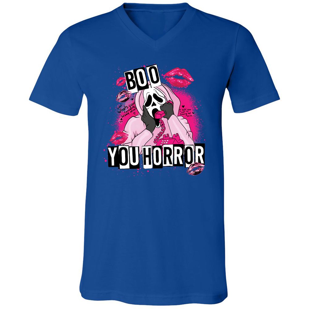 Unisex V-Neck T-Shirt - A3A8Q1EJ - True Royal - 4