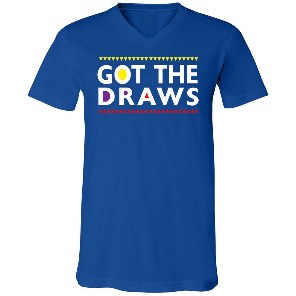 Unisex V-Neck T-Shirt - ZNJC92Q6 - True Royal - 4
