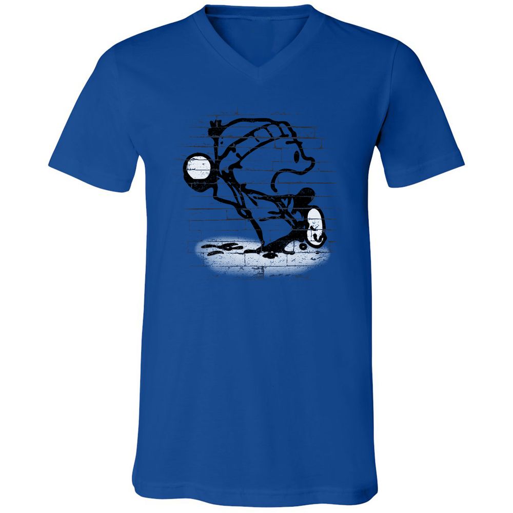 Unisex V-Neck T-Shirt - WAQWTSGZ - True Royal - 4