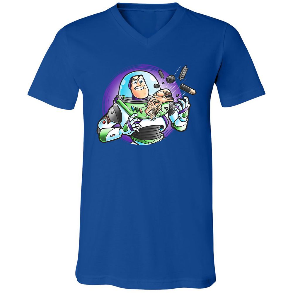 Unisex V-Neck T-Shirt - WGDGBRFN - True Royal - 4