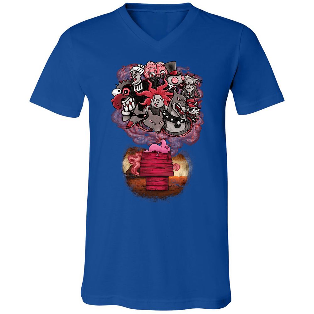 Unisex V-Neck T-Shirt - 7XVA3XHJ - True Royal - 4