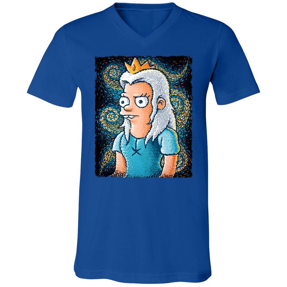 Unisex V-Neck T-Shirt - 9LHX6FQ6 - True Royal - 4