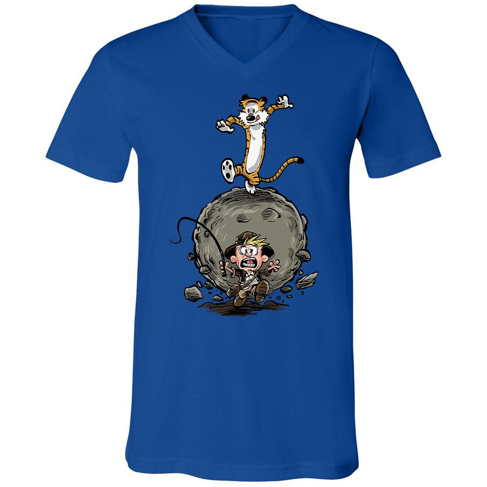 Unisex V-Neck T-Shirt - Y27DQTJR - True Royal - 4