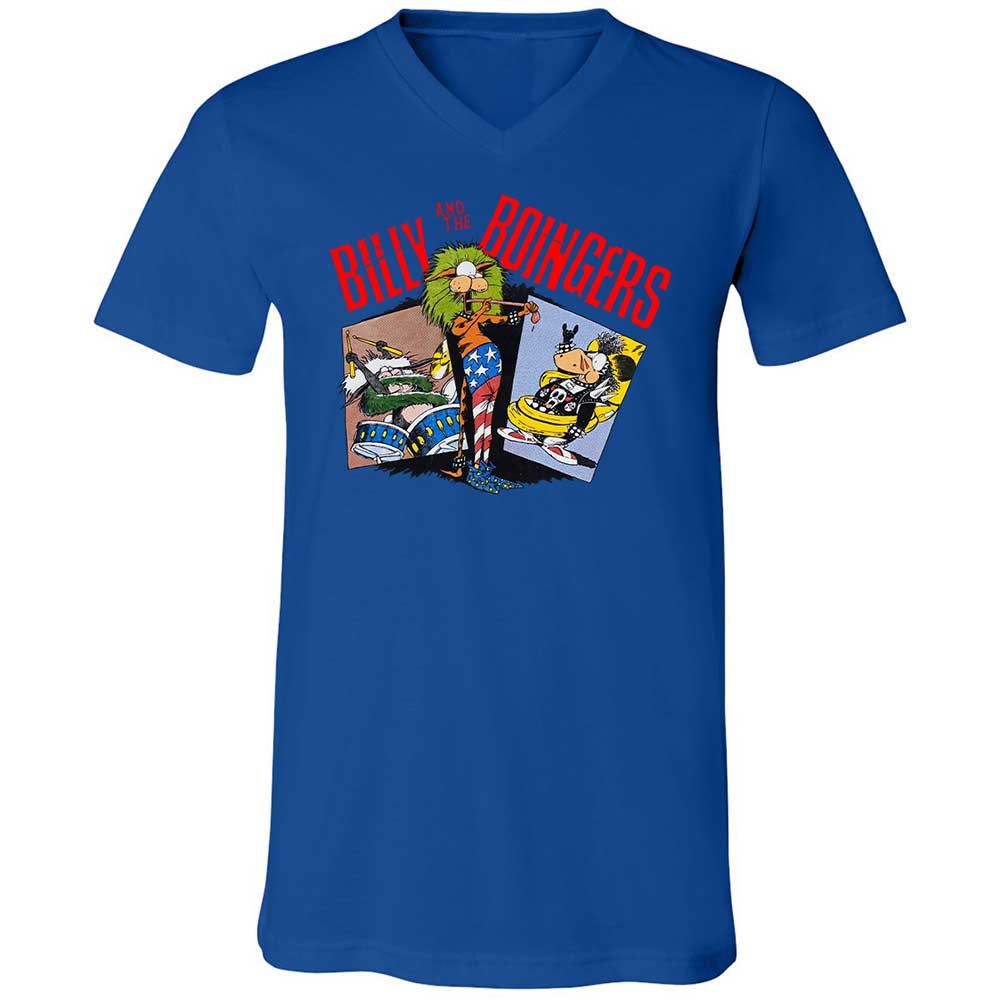 Unisex V-Neck T-Shirt - QX2GADAT - True Royal - 4